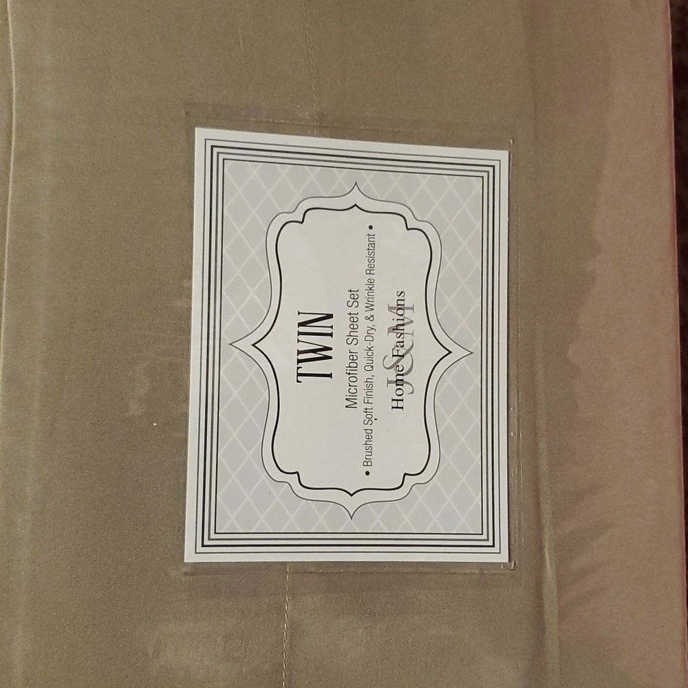 Twin solid color sheet set in blue, tan or gray. Soft & comfy. Great gifts.